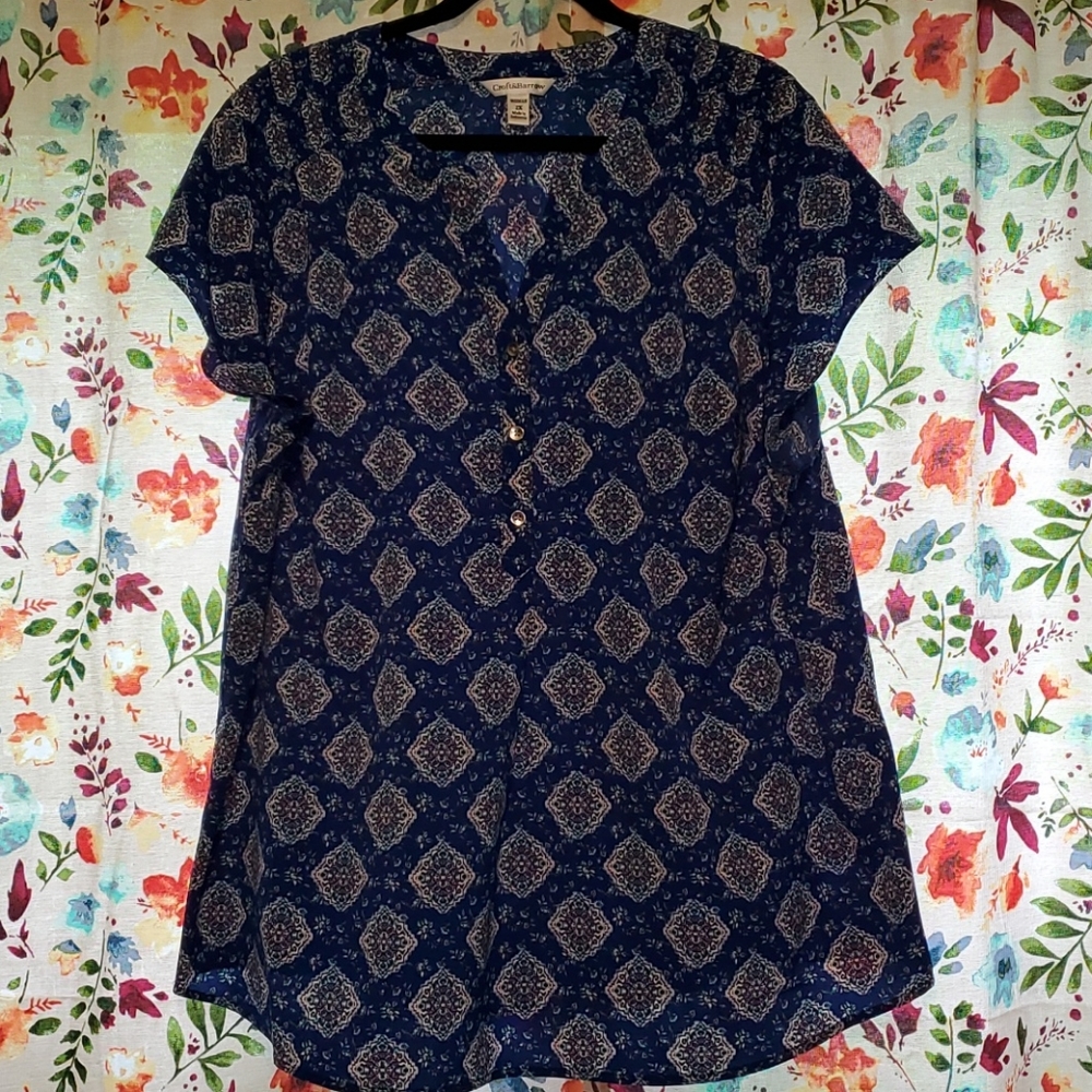 Croft&Barrow cap sleeve blouse